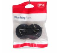 Home Range 5X 13/4 Inch Black Poly Bath Plug Pack Of 2 For Standard Bath Waste Outlets & Bathroom Use
