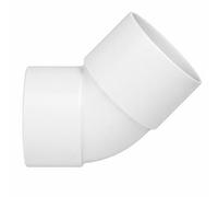 Home Range 5X 36mm 45 Degree Solvent Weld Bend White Plastic Waste Pipe Fitting