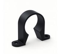 Home Range 5X 36mm Solvent Weld Pipe Clip Black - Secure Plastic Support Bracket For 36mm Waste & Soil Pipe Installations