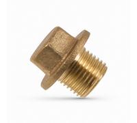 Home Range 5X Westco 1/2" Brass Male Bsp Solid Plug - End Stop Fitting For Pipework, Air, Water & Plumbing Systems