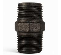 Home Range 5X Westco 1/2" Bsp Hexagon Nipple Mi Black - Male Threaded Pipe Connector For Steel And Heating Systems