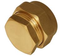 Home Range 5X Westco 10mm Compression End Cap - Brass Pipe Blanking Fitting For Heating & Water Systems