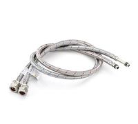 Home Range 900mm WRAS Approved 2X M10 (10mm) x 15mm Compression |4 Lengths| Flexible Hose Pipe Tails Stainless Steel Braided Monobloc Tap Mixer Connectors for Kitchen Sink, Bathroom Basin & Boiler