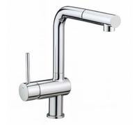 Home Range Adorn Chrome Kitchen Mixer Tap With Pull-Out Spray, Single Lever For Easy Rinsing & Washing Up