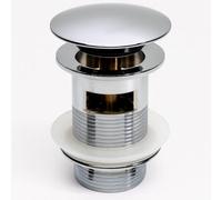 Home Range Basin Click Waste Round Chrome Finish Durable Metal Construction Easy Fit Design For Modern Bathroom Basins