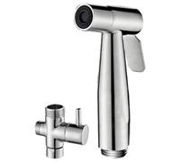 Home Range Bidet Douche Set With T-Adapter Valve & Dual Function Stainless Steel Shower
