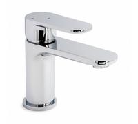 Home Range Broxa Curve Mini Mono Basin Mixer Tap Chrome - Compact Modern Bathroom Tap, Single Lever, Durable Brass Design