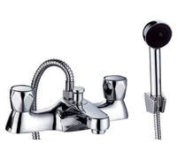 Home Range Chrome Brass Bath Shower Mixer With Shower Head & Hose Hestia