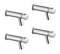 Home Range Chrome Brass Wall Mount Non Concussive Bathroom Tap - Timed 10 Seconds - Pack Of 4