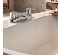 Home Range Clever Araya Mercia Lujo Bath Filler Chrome - Dual Lever Mixer Tap, Solid Brass Body, Modern Design, Easy Operation