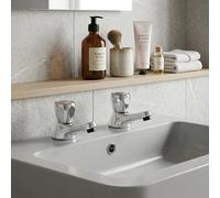 Home Range Clever Araya Mercia Modern Bath Tap Pair Chrome - Durable Brass Build, Smooth Operation, Stylish Bathroom Finish