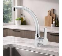 Home Range Clever Araya Mercia Urban Kitchen Mixer Tap Chrome Finish No Tails - Single Lever Handle With Swivel Spout Design