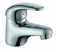 Home Range Clever Haze Mini Mono Basin Mixer Chrome - Compact Single Lever Bathroom Tap, Solid Brass, Modern Chrome Finish