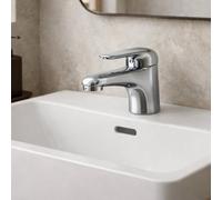 Home Range Clever Haze Mono Basin Mixer Chrome - Single Lever Bathroom Tap, Durable Brass Body With Modern Chrome Finish