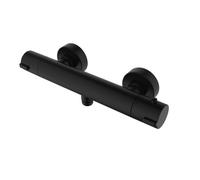 Home Range Clever Ideal Thermostatic Shower Bar Black - Modern Wall Mounted Mixer Valve With Safe Temperature Control