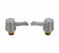 Home Range Clever Lever 3/4" Reviver Kit - Pair Of Chrome Tap Heads, Hot & Cold Indicators, Easy-Fit Replacement For Basin Or Bath
