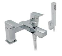 Home Range Clever Manta Statement Bath & Shower Mixer Chrome - Dual Lever, Premium Handset Kit