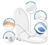 Home Range D Shape Smart Bidet Toilet Seat With Adjustable Temperature Warm Air Dryer, Heated Seat & Sprayer