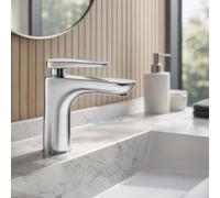 Home Range Firth Chrome Mono Basin Mixer Tap, Modern Single Lever Design With Solid Brass Body