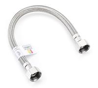 Home Range Flexible Tap Connector 1/2" x 1/2" BSP 300mm Braided Stainless Steel Flexi Pipe | WRAS Approved Leak-Free Hose for Kitchen, Bathroom & Toilet Taps | 4 Lengths: 300mm-600mm