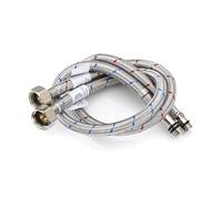 Home Range Flexible Tap Connector M12 x 1/2" BSP 600mm Braided Stainless Steel Flexi Hose | WRAS Approved Kitchen Sink & Basin Monobloc Tap Pipe | Pack of 2 | 5 Lengths: 400mm-900mm