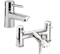 Home Range Flint Chrome Bathroom Tap Set, Ready-Made Bundle For Your Bathroom Refresh