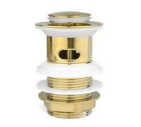 Home Range Gold Chrome Click-Clack Slotted Basin Waste (Brass Nut)