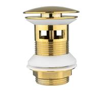 Home Range Gold Dome Slotted Basin Waste No Tube (Brass Nut)