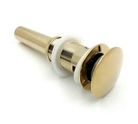 Home Range Gold Slotted Basin Waste Mushroom With Tube (Brass Nut)