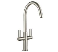 Home Range Kensington Kitchen Mixer Tap - Chrome - Dual Handle Traditional Sink Mixer - Swivel Spout Design