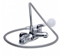 Home Range Leger L550 Statement Bath & Shower Mixer Chrome - Dual Lever, Premium Handset Kit