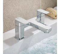 Home Range Loch Chrome Bath & Shower Mixer Tap, Dual Lever Bath Filler With Shower Diverter