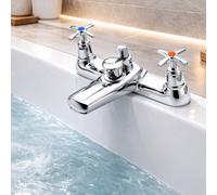 Home Range Mercia Cross Top Heritage Bathroom Bundle Chrome - Heritage Crosshead Design