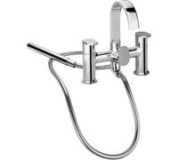 Home Range Risco Blade Statement Bath & Shower Mixer Chrome - Dual Lever, Premium Handset Kit