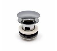 Home Range Round Chrome Click Clack Basin Waste With Plastic Mechanism For Slotted And Unslotted Wash Basins