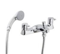 Home Range S12 Statement Bath & Shower Mixer Chrome - Dual Lever, Premium Handset Kit