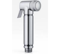 Home Range Silver Chrome Solid Brass Metal Bidet Shower Head - Universal Metallic Douche Showerhead