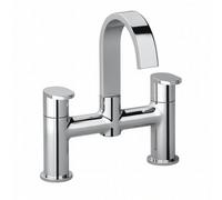 Home Range Strata Blade Chrome Bath Filler Tap - Modern Dual Lever Controls - Solid Brass Contemporary Bathroom Design