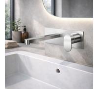 Home Range Strata Chrome Single Lever Basin Mixer Tap, Smooth Ceramic Cartridge, Easy-Fit Modern Design