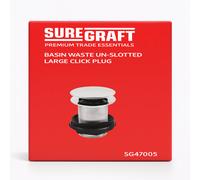 Home Range Suregraft Basin Click Waste Unslotted Large Chrome Plug Design For Modern Basins With Reliable Seal & Easy Operation