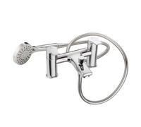 Home Range Tempest Chrome Bath Shower Mixer With Handset, Easy Dual Lever Control