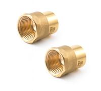 Home Range Westco 1/2" X 1/2" Tap Extension & Washer Set (Pair) - Brass Construction, Chrome Finish, Extends Tap Connections, Leak-Free Fit