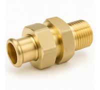 Home Range Westco 15 X 1/2" Press Gas Union Coupling - Copper Press X Male Thread - 15mm To 1/2" Mi Fitting