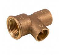 Home Range Westco 15 X 15 X 1/2" Brass Fi Tee Co30 - Female Iron Threaded Reducing Tee For Hot And Cold Water Pipe Systems