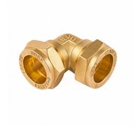 Home Range Westco 15mm Compression Equal Elbow Fitting Dzr Brass J612 - C X C Plumbing Connector For Water And Heating Systems