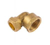 Home Range Westco 15mm X 1/2" Brass Compression Elbow C X Fi J609 (Dzr) - Female Iron 90 Degrees Plumbing Fitting