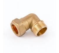 Home Range Westco 15mm X 1/2" Brass Compression Elbow C X Mi Pipe Fitting