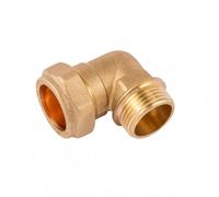 Home Range Westco 15mm X 3/4" Brass Compression Elbow C X Mi - Male Iron 90 Degrees Pipe Fitting Connector