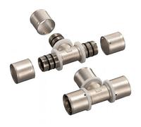Home Range Westco 16mm Press Fitting Equal Tee - Mlcp Pipe Connector - Straight Branch Tee (Pack Of 5)