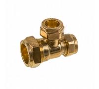 Home Range Westco 22 X 15 X 15mm Compression Equal Tee J617 Dzr Brass - Durable Plumbing Fitting For Hot & Cold Water Systems